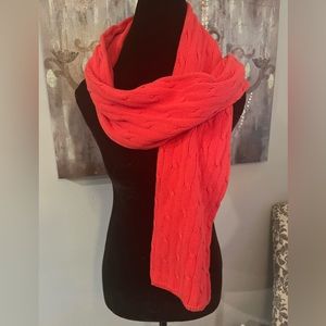 NWOT IZOD Red/Coral Neck Scarf